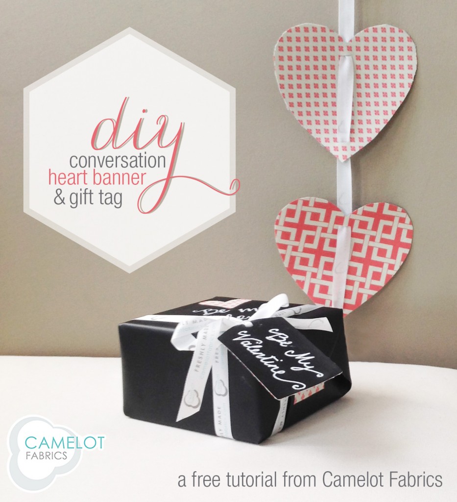 Free Projects | DIY Valentine's Gift Tag | Chalkboard Fabric & Ad-Fab™ | Camelot Fabrics