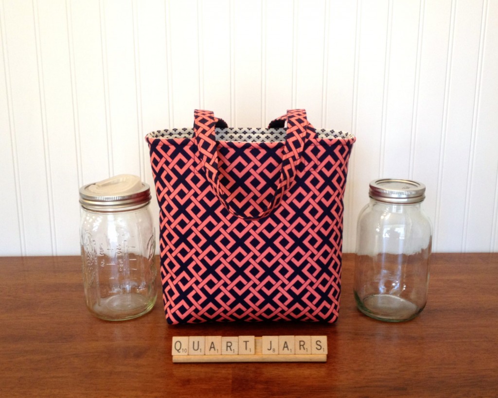 A Tiny Forest Mason Jar Bag using Iconic by Camelot Fabrics